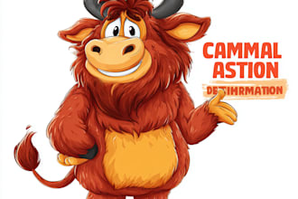 make animal cartoon mascot character vector