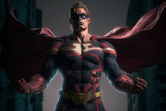 draw you as dc marvel superhero style professionally