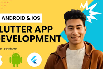 develop a flutter app for IOS and android with great UI speed and security