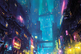 make futuristic cyberpunk city or background art