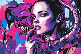 make a vector portrait art and illustration