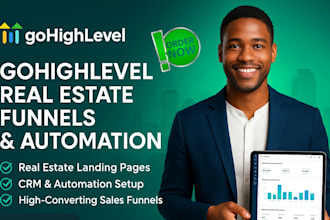 build high converting real estate ghl website plus automation to get more leads