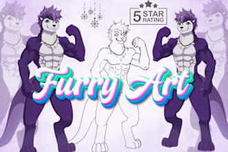 draw 2d pfp anime art furry fursona, ref sheet avatar, nsfw art style anthro art