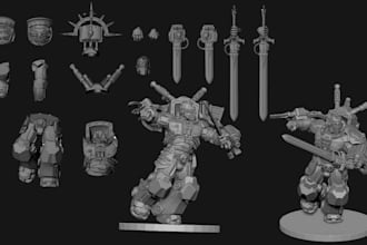 do 3d warhammer 40k tabletop model 3d miniature dnd bjd  action figure stl model