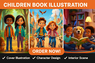 do  children story book illustration, children book illustration book cover