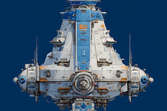 draw scifi futuristic vehicle aircraft spaceship for you
