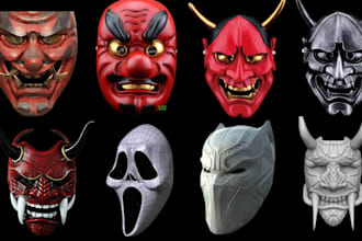 deign high quality 3d mask, 3d helmets, 3d and cosplay models for 3d printing