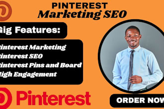 create seo optimized pinterest pins boards as a marketing expert