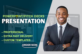 design powerpoint presentation, google slides and pitch deck design
