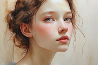 paint a portrait in my watercolor style