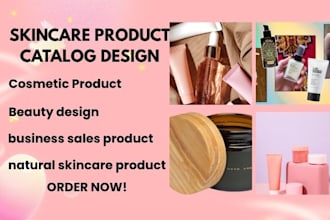 design luxury skincare makeup hair salon business sales product catalog booklet