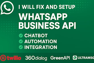 fix, setup whatsapp business api, meta, twilio, 360dialog, ultramsg, green api