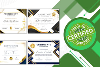 do certificate design, custom certificate, gift certificate, award certificate