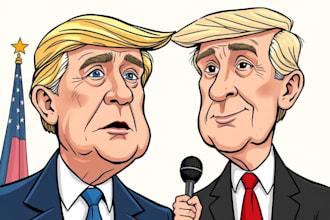 make political caricature and cartoon