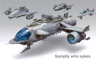 do design spaceship sci fi illustration and sci fi art