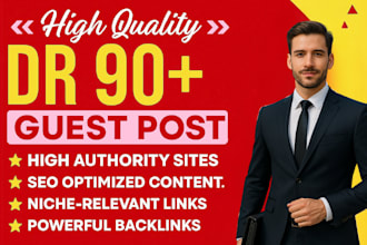 provide high authority dr 90 guest post backlinks for google ranking