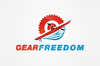 design captivating boat logo for gear freedom