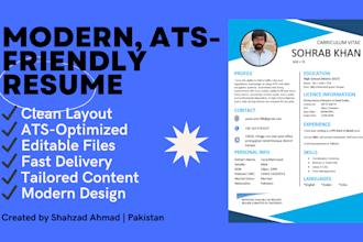 make you a professional CV or resume for you job hunting