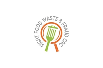 design elegant classic food waste logo
