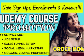 promote udemy online course, udemy course marketing, udemy course promotion