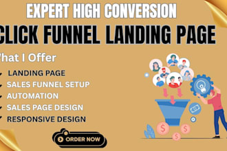 design high converting sales funnel and landing page in clickfunnels