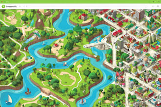 create vector map, city map, site map, event map in illustrator