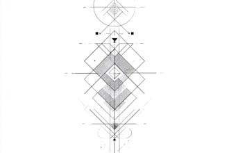 make line art, monoline geometric, minimalist tattoo design