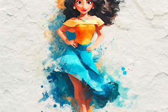 made a professional disney cartoon character