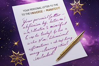write a personalized letter to the universe to help you manifest your desires