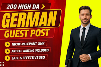 provide da 90 german guest post backlinks link building service