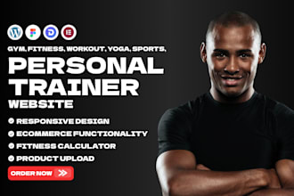 build personal trainer, fitness, gym, sports, yoga website