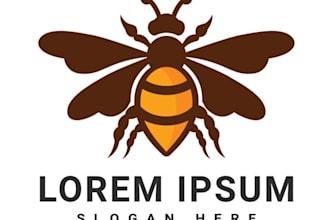 design beautiful honey bee logo