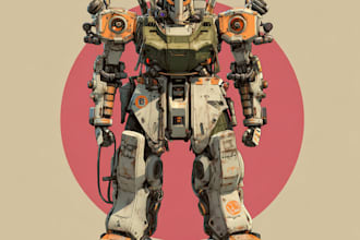 do sci fi , cyberpunk , mecha, fantasy character design