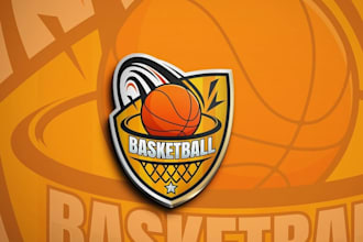 custom basketball team, club and mascot logo design