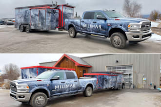 design a custom vehicle wrap, cars, pickups, trailers, etc