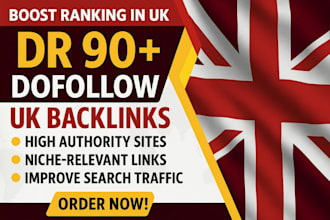 provide dr 90 uk dofollow guest post backlinks