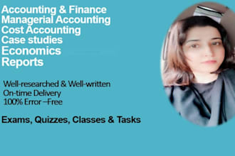 do business, accounting, economics, management, and finance tasks