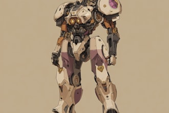 draw mecha vector art for your brand