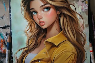create semirealism potrait for you
