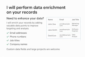 enrich your data with accurate and verified information