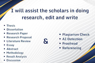 assist you in doing research, editing and writing