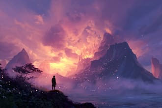 design fantasy magical landscape and all concept art