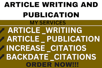 write and publish your research article in high index journals on google scholar