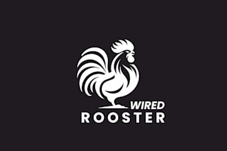 design coffee shop pic rooster logo
