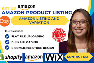 do upload products listing to shopify, etsy, amazon, prestashop, woocommerce
