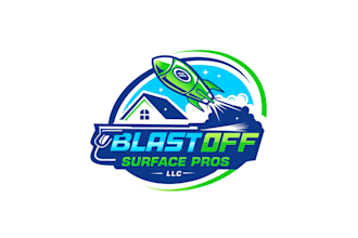 design creative catchy pressure washing logo