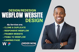 design, redesign or develop webflow website, figma to webflow