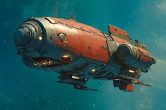 create spaceship concept art for you