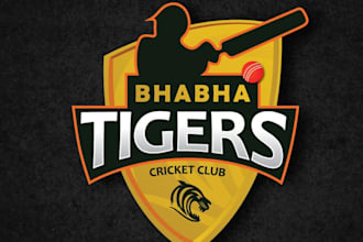 do custom cricket team, club and tournament logo design