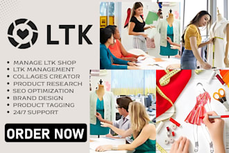 do ltk management set up your ltk shop, design fashion collage, shopmy marketing